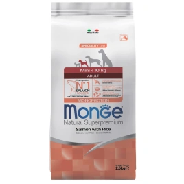 Сухой корм Monge Dog Speciality Line Monoprotein Puppy &amp;amp; Junior Salmon &amp;amp; Rice для щенков всех пород с лососем и рисом, 2,5 кг