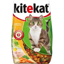 Kitekat сухой корм для взрослых кошек с аппетитной курочкой - 800 г