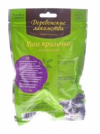 ДЕРЕВЕНСКИЕ ЛАКОМСТВА "Традиционные" Уши кроличьи вяленые в печи для собак 25 гр