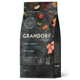 Сухой корм Grandorf Fresh Dog для взрослых собак мелких пород диетическая формула для особо аллергичных собак индейка с бататом 1 кг