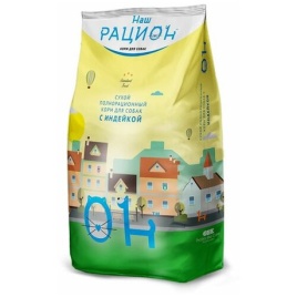 Наш рацион сухой корм для взрослых собак с индейкой - 2 кг