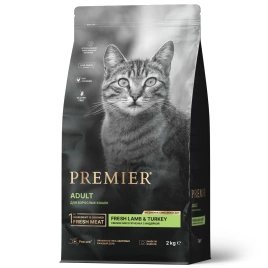 Сухой корм Premier Cat Adult Lamb &amp; Turkey для взрослых кошек, с ягненком и индейкой, 2 кг
