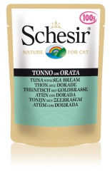 Schesir для кошек в паучах с тунцом и дорадо - 100 г