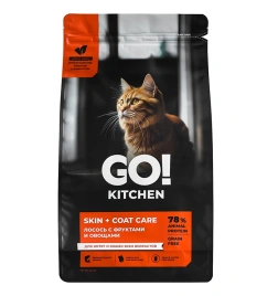 Сухой корм GO'KITCHEN для котят и кошек всех возрастов с лососем, 3.63 кг