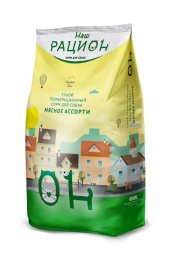 Наш рацион сухой корм для взрослых собак мясное ассорти - 2 кг