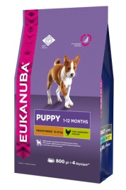 Eukanuba сухой корм для щенков средних пород с курицей - 800 гр