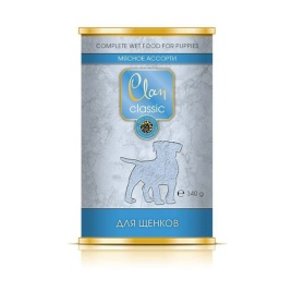 Clan Classic влажный корм для щенков мясное ассорти в консервах - 340 г