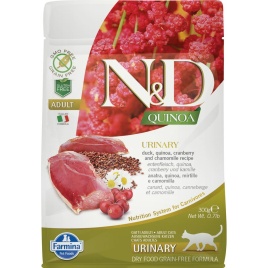 Farmina N&d Cat Grain Free Quinoa Urinary Duck сухой корм для кошек для профилактики мочекаменной болезни с уткой - 300 г