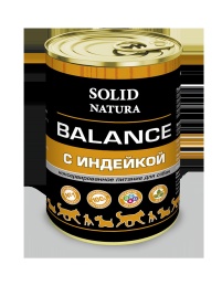 Solid Natura Balance консервы для собак, индейка - 340 г