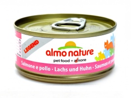 Almo Nature Legend Adult Cat Salmon&Chicken консервированный корм с цельными кусочками лосося и курицы в бульоне для взрослых кошек - 70 г