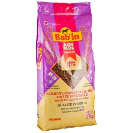 Babin Agi Plus сухой корм для собак с чувствительным пищеварением с лососем и рисом - 15 кг