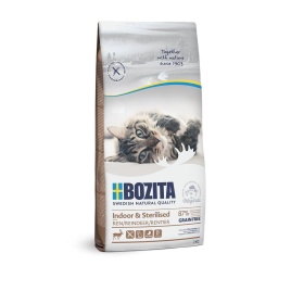 Bozita Indoor & Sterilized GF Reindeer сухой беззерновой корм для стерилизованных и малоподвижных кошек с оленем - 2 кг
