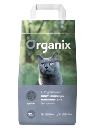 Наполнитель Organix впитывающий для кошачьего туалета, без аромата, 32 л