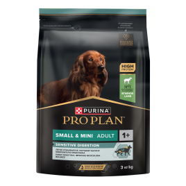 Сухой корм Purina Pro Plan Adult Small & Mini Sensitive Digestion для собак мелких пород, с ягненком, 3 кг
