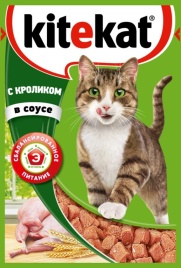 Kitekat корм для кошек в паучах с Кроликом в соусе 85 г