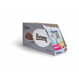 Karmy Adult влажный корм для кошек старше 1 года c курицей в соусе - 80 г