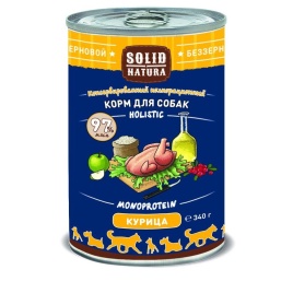 Solid Natura Holistic с курицей для собак 340 г