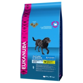 Eukanuba Mature & Senior для пожилых собак крупных пород старше 6 лет с курицей - 15 кг