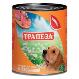 Трапеза влажный корм для собак с бараниной - 750 г