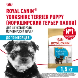 Сухой корм Royal Canin Yorkshire Terrier Puppy для щенков, 1.5 кг