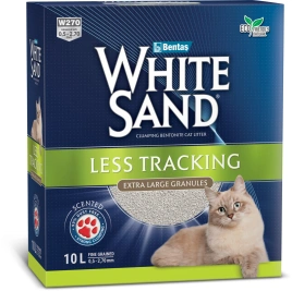Наполнитель White Sand комкующийся "Не оставляющий следов"  с крупными гранулами, 8.5 кг