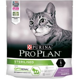 Pro Plan Cat Adult Sterilised сухой корм для стерилизованных кошек с индейкой - 400 г