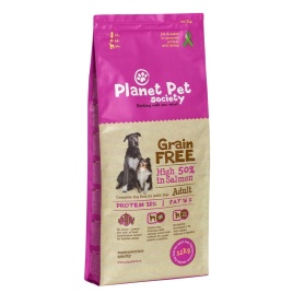 Planet Pet Grain Free Salmon Adult сухой корм беззерновой для взрослых собак с лососем 12 кг