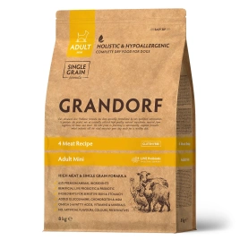 Сухой корм Grandorf 4 Meat Probiotic Mini Четыре вида мяса Meat Assortment для взрослых собак мелких пород, 8 кг