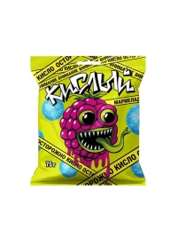 Мармелад со вкусом малины в кислой обсыпке Пак. (75г.)