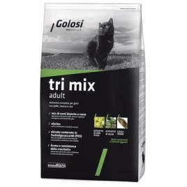 Golosi Cat Adult Tri Mix сухой корм для кошек с курицей, говядиной и рисом - 1,5 кг