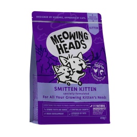 Сухой корм Meowing Heads Smitten Kitten для котят с курицей и рисом - 450 г