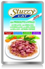 Stuzzy Cat для кошек в паучах с ветчиной и телятиной в желе - 100 г