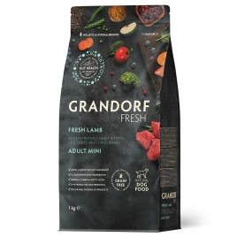 Сухой корм Grandorf Fresh Dog для взрослых собак мелких пород чувствительное пищеварение и гипоаллергенный ягненок с бататом 1 кг