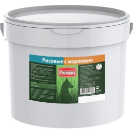 Каша для собак Четвероногий гурман рис с морковью - 4 кг