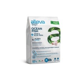 Alleva Holistic Puppy/Junior Ocean Fish Mini сухой корм для щенков и юниоров с океанической рыбой, коноплей и алое вера - 800 г