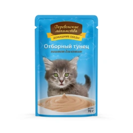 Влажный корм «Деревенские лакомства» для котят с отборной треской в виде паштета, 70 г