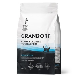 Сухой корм Grandorf Veterinary Diet Dermatosis лосось для кошек с заболеваниями кожи, 400 г