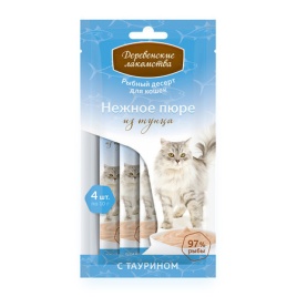 Деревенские лакомства для кошек Нежное пюре из тунца - 40 г