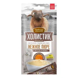Влажный корм «Деревенские лакомства» «Холистик Премьер» нежное пюре со вкусом ягненка с икрой летучей рыбы для кошек, 40 г