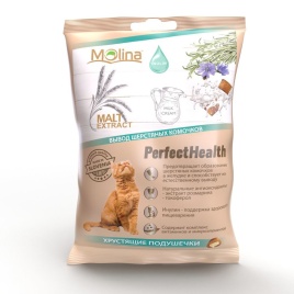 Molina Хрустящие подушечки для кошек для вывода шерстяных комочков, 50 г