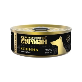 Влажный корм Четвероногий Гурман Golden line конина натуральная в желе для собак - 100 г
