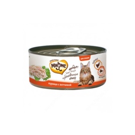 Мнямс консервы Курица с ветчиной в нежном желе для кошек - 70 г