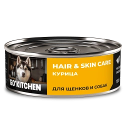 Влажный корм GO'KITCHEN для щенков и собак с курицей, 100 г