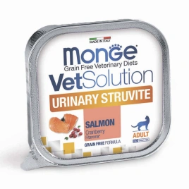 Диетический корм Monge VetSolution Cat Urinary Struvite для кошек, при заболеваниях мочеполовой системы и струвитном течении МКБ, 100г