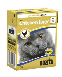 Bozita кусочки в желе со вкусом куриной печени для кошек - 370 г