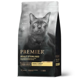 Сухой корм Premier с индейкой для стерилизованных кошек, 2 кг