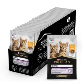 Влажный корм Purina Pro Plan Kitten для котят, с курицей в желе, 85 г
