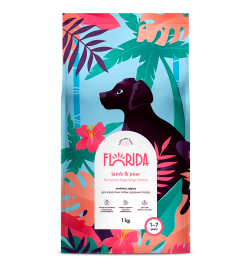 Florida сухой корм для взрослых собак крупных пород с ягненком и грушей 3 кг