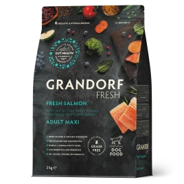 Сухой корм Grandorf Fresh Dog для взрослых собак крупных пород лосось с бататом 3 кг