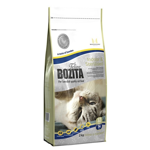 Bozita Feline Indoor & Steralised сухой корм для домашних и стерилизованных кошек с курицей - 2 кг фото 1